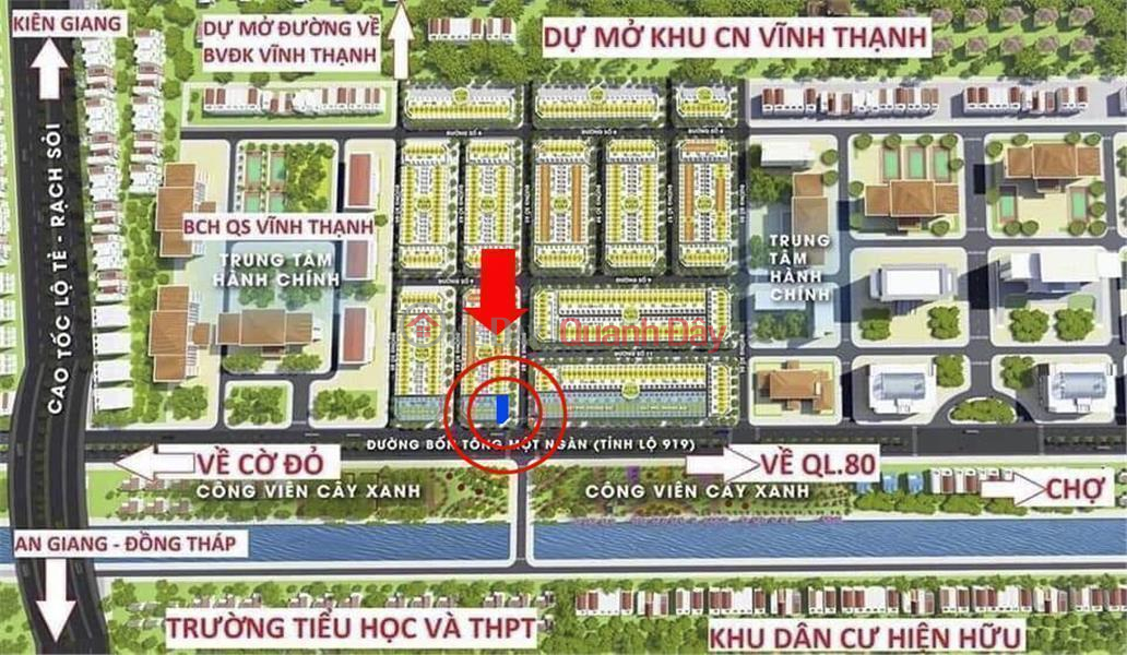 đ 3,85 tỷ | Bán 220m2 Đất Lô góc MĂT TIỀN 919 TT Vĩnh Thạnh - 10x22 Vỉa hè 30m giá hơn 3 tỷ