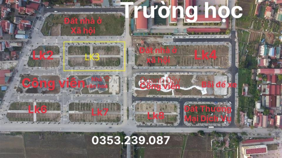 Bán đất đấu giá Thụy Lâm View Trường học nhỉnh 3 ti Niêm yết bán