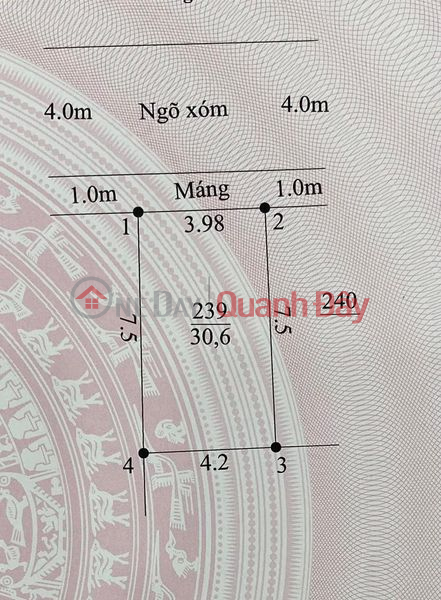 ĐẤT KINH DOANH AN PHÚ, 30,6 M2 MT 4,2M - VIEW HỒ CHÚC SƠN, CHƯƠNG MỸ Niêm yết bán