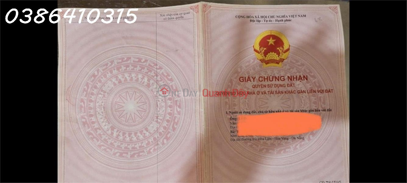 Property Search Vietnam | OneDay | Nhà ở | Niêm yết bán | Chính chủ cần bán lô đất đẹp nhất đg Bắc Thượng 5, nam Nguyễn Tất Thành