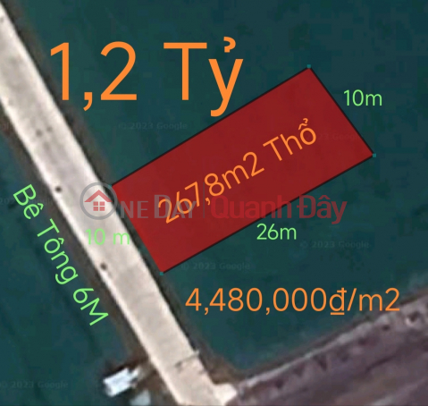 Urgent sale of plot of land with 6m street frontage for 1.2 billion _0
