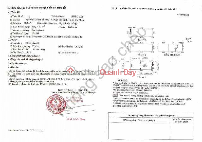 Property Search Vietnam | OneDay | Residential | Sales Listings, Mặt Tiền Đường Nguyễn Sỹ Sách - 4 Tầng , Phường 15, Tân Bình