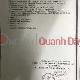 BEAUTIFUL LAND - GOOD PRICE - Need to sell potential land in Thanh Nhat Ward, Buon Ma Thuot City, Dak Lak _0