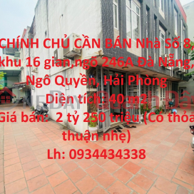 FOR SALE House No. 8, area 16, alley 246A Da Nang, Ngo Quyen, Hai Phong _0