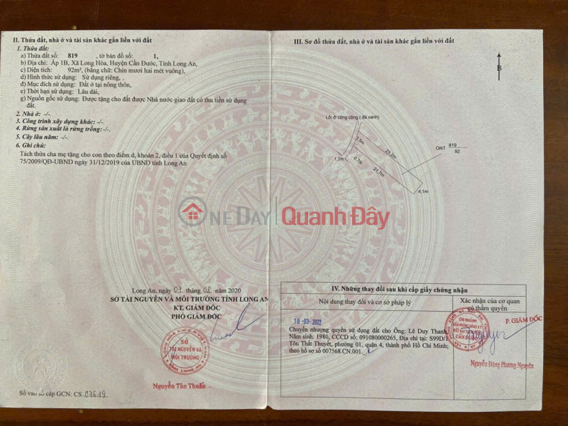 Property Search Vietnam | OneDay | Residential | Sales Listings BEAUTIFUL HOUSE - GOOD PRICE - Need to Sell Quickly House in Long Hoa Commune, Can Duoc District, Long An Province