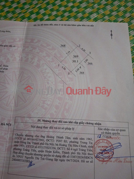 Land for sale in lane 466 Ngo Gia Tu, divided into lots, 7 cars can enter the house, slightly over 5 billion, negotiable. Contact 0936123469 Sales Listings