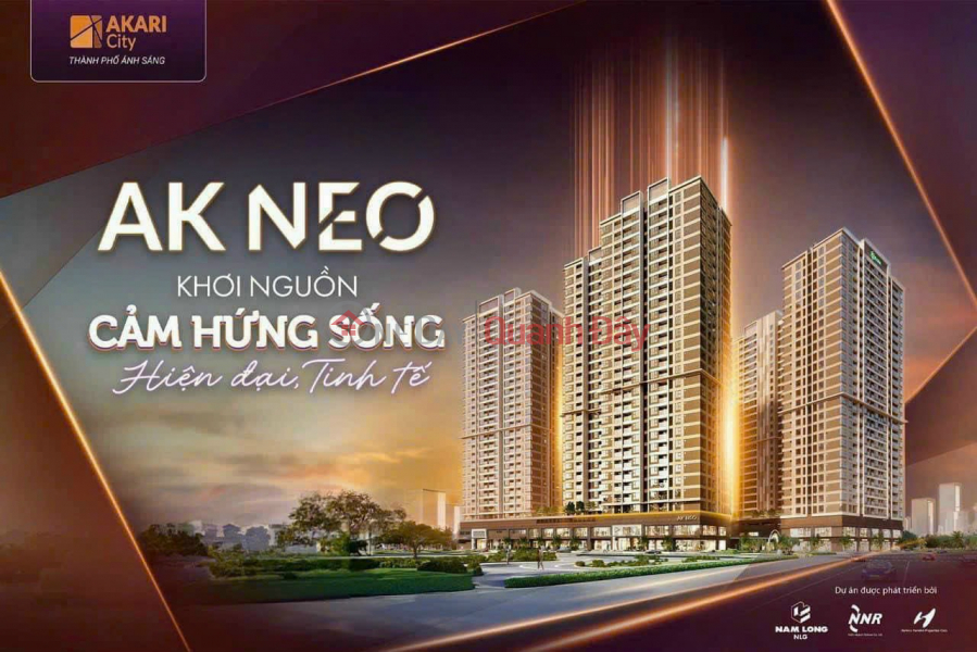 Suất nội bộ căn hộ AK Neo - Nam Long- chỉ 30% nhận nhà, lãi cố định 3-5% Niêm yết bán