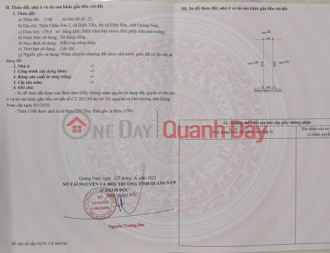 ĐẤT ĐẸP – ĐẦU TƯ SINH LỜI - Chính Chủ Cần Bán 2 Lô Đất Mặt Tiền Tại Quảng Nam _0