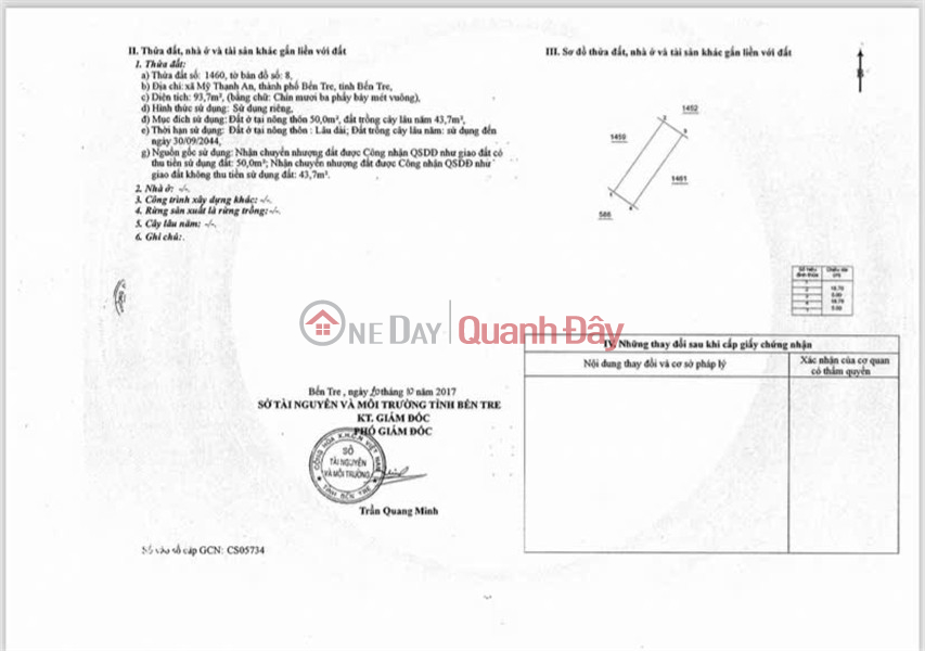 Land owned by the owner - Good price - My Thanh An Commune, Ben Tre City, Ben Tre Province Sales Listings