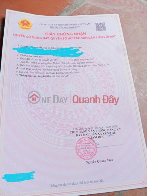 ĐẤT ĐẸP- GIÁ TỐT BÁN NHANH LÔ ĐẤT ĐẦU TƯ LÀ SINH LỜI TẠI huyện Yên Thế tỉnh Bắc Giang _0