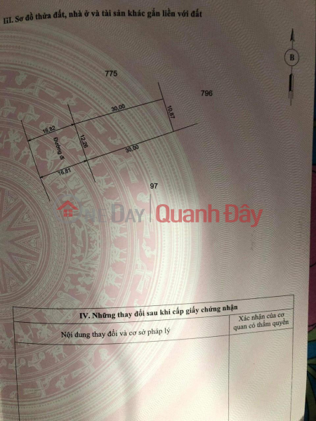 CHÍNH CHỦ CẦN BÁN NHANH LÔ ĐẤT Tại Xã Lộc Thủy, Huyện Phú Lộc, Tỉnh Thừa Thiên Huế Niêm yết bán