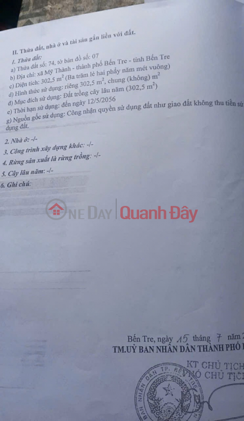 ĐẤT ĐẸP - GIÁ TỐT - Chính Chủ Bán GẤP Lô Đất Tiềm Năng Tại Xã Mỹ Thành, TP Bến Tre _0