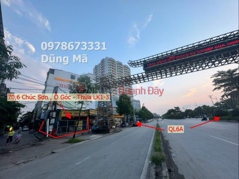 CHỈ 13TY800 TRIỆU SỞ HỮU LÔ ĐÁT TẠI QL6A MỞ RỘNG CHƯƠNG MỸ-HÀ NỘI Niêm yết bán