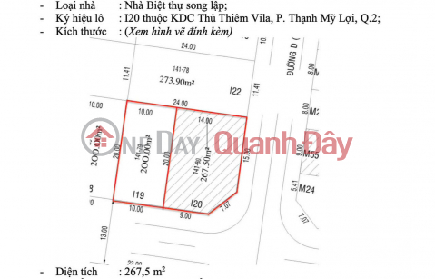 Selling a corner plot with two street frontages in the old Thu Thiem Villa residential area, District 2, at a good price – a rare opportunity. _0