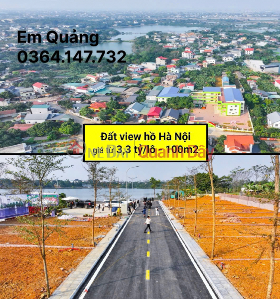 đ 3 tỷ | Đất view hồ, đối diện công viên – Không gian sống xanh, thoáng mát giữa lòng Hoà Lạc - Xuân Mai