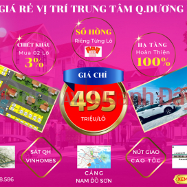 Big and wide road lot for sale right in the center of Hoa Nghia ward, selling price 495 million\/lot. official red book. _0