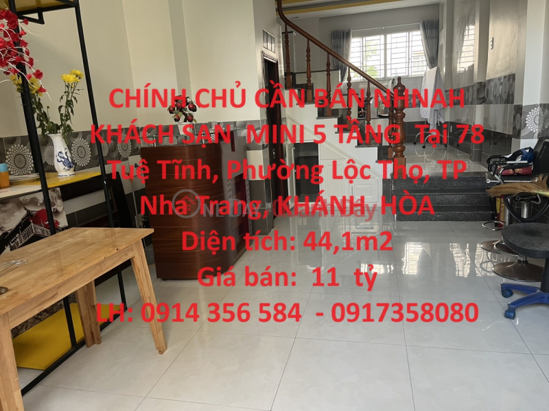 FOR SALE BY OWNER NHNAH 5-FLOOR MINI HOTEL At 78 Tue Tinh, Loc Tho Ward, Nha Trang City Sales Listings