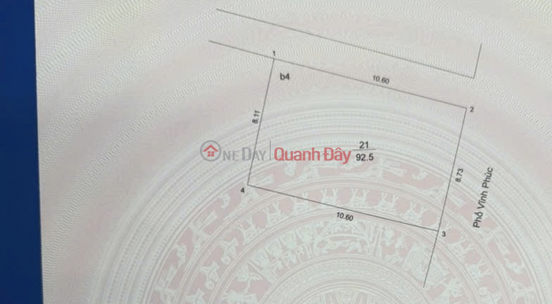 bán mảnh đất khu 7.2Ha Vĩnh Phúc- Ba Đình, 93m, mặt tiền 8.7m, 2 mặt vỉa hè | Việt Nam, Bán đ 42 tỷ