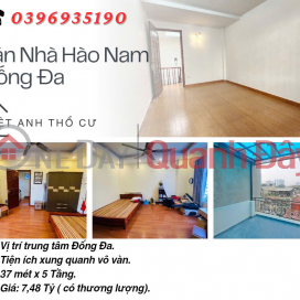 Bán nhà Hào Nam Đống Đa, Nhà Dân Xây, Vị Trí Đẹp, 37mx5T, Giá: 7,48 Tỷ, Lh: 0396935190. _0