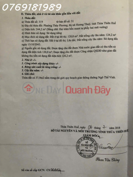 đ 4.47 Billion, SUPER PRODUCT - BEAUTIFUL 2-STOREY HOUSE - Thanh Lam Residential Area, Hue City - no flood, Area 242m2, 4 billion 468 million