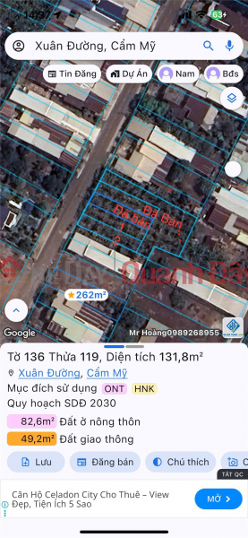 PRIME LAND FOR SALE - GOOD PRICE - URGENT SALE BY OWNER in Cam Duong Commune, Long Thanh District, Dong Nai Province, Vietnam, Sales, đ 1.8 Billion