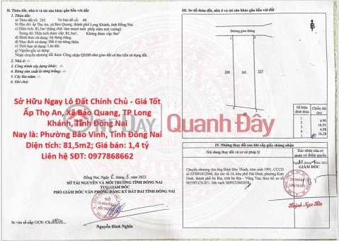 Own a Plot of Land Directly from the Owner - Great Price in Tho An Hamlet, Bao Quang Commune, Long Khanh City, Dong Nai Province _0