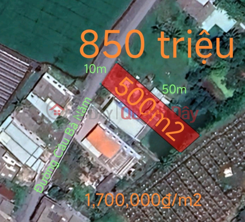 Selling rice land lot in front of Cau Ba 5 road, Binh Lang commune, price 850 million _0