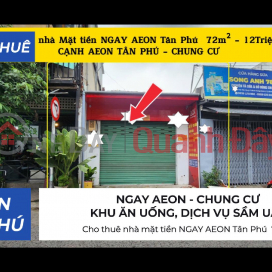 Cho thuê nhà mặt tiền Âu Cơ q.Tân Phú 95m²,3TẦNG - 29Triệu - KHU CỰC SẦM UẤT _0