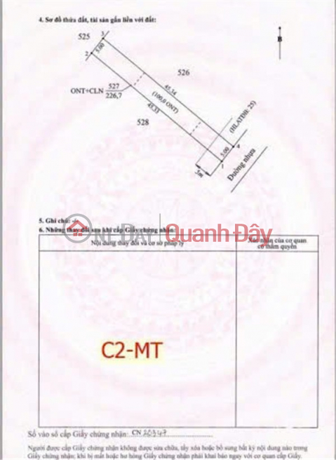 OWNER NEEDS TO SELL ADJOINING PLOTS OF LAND FACING A PAVED ROAD - Minh Thanh Commune, Dau Tieng District, Binh Duong Province _0