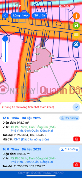 ĐẦU TƯ SINH LỜI - Chính Chủ Cần Bán Lô Đất Tại Phú Vinh, Định Quán, Đồng Nai Việt Nam Bán đ 6,15 tỷ