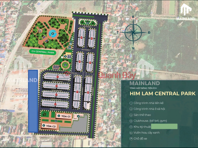 GOLDEN INVESTMENT OPPORTUNITY HimLam Central Park Extremely potential project in Hong Bang District, Hai Phong City. Sales Listings