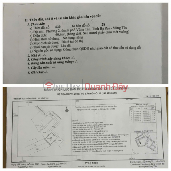 Property Search Vietnam | OneDay | Residential Sales Listings PRIME LOCATION - A PROFITABLE INVESTMENT - Owner Selling Land with House in Ward 2, Vung Tau City