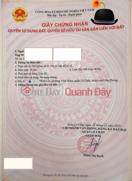 Đất mặt ngõ 170 Thiên Lôi - tuyến 2 cực đẹp - ngõ Ô.tô tránh nhau | Việt Nam, Bán | đ 5,33 tỷ