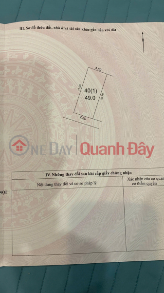 LAND FOR SALE 49M2 IN UY NO, DONG ANH - SUPER BEAUTIFUL CENTRAL LOCATION Vietnam, Sales | đ 5.39 Billion
