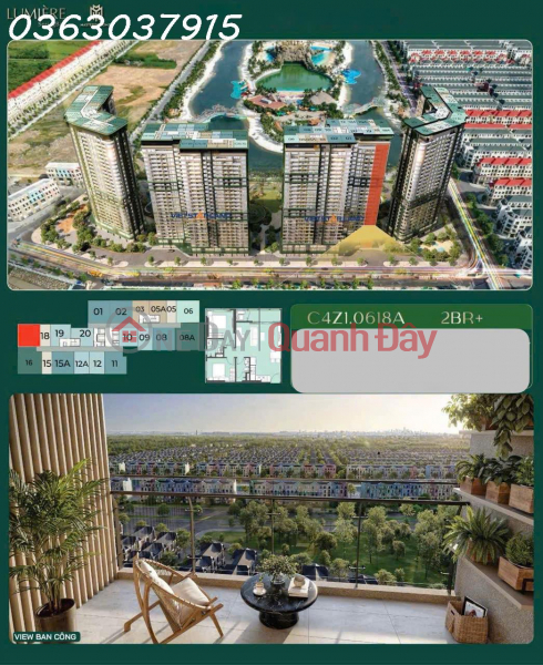 đ 5,68 tỷ Căn hộ 2PN , 2WC tại LUMIERE SPRINGBAY CAO CẤP MASTERI - Vinhomes Ocean Park 2