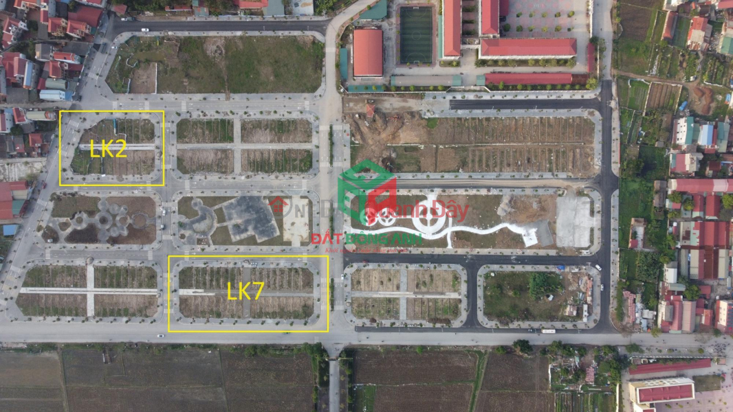 Land sale at Thuy Lam Dong Anh auction, phase 3. Rows LK2 and LK7 Sales Listings