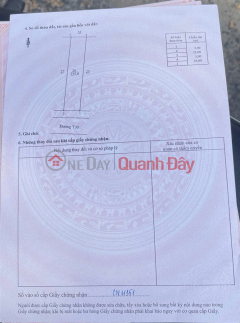 CHÍNH CHỦ Cần Bán Lô Đất Khu tái định cư Giai đoạn 1 KCN Becamex Chơn Thành, Bình Phước _0