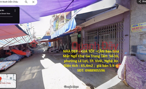 NHÀ ĐẸP – GIÁ TỐT –CẦN Bán Nhà Mặt Ngõ Chợ Ga Trung Tâm Số 16, phường Lê Lợi, TP. Vinh, Nghệ An _0