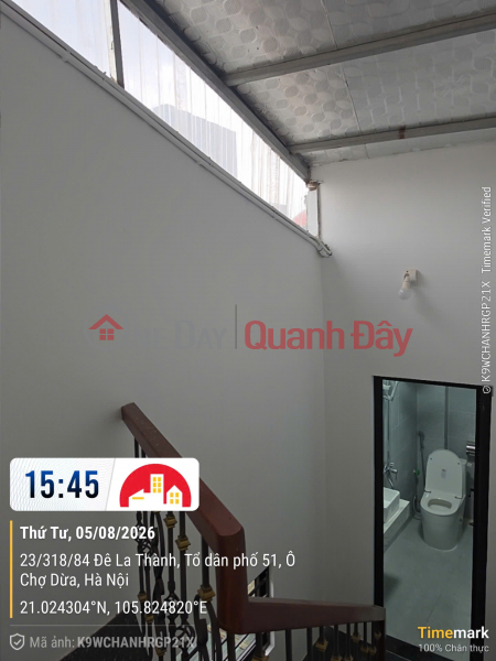 đ 7.85 Billion | Owner selling house at 318 La Thanh Street, O Cho Dua Ward, Hanoi, 44.5m2 x 5 floors, 3m wide alley, no brokerage fee.