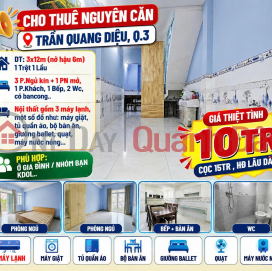 House for rent on Tran Quang Dieu Street, District 3, 4 bedrooms, only 10 million VND. _0