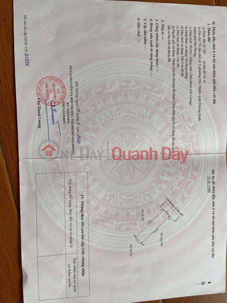 Nhỉnh 3 tỷ – Lô đất đường nhựa 7,5m Hải Thành, vị trí trung tâm Dương Kinh ZALO 0567 222 555 Việt Nam, Bán, đ 3,08 tỷ