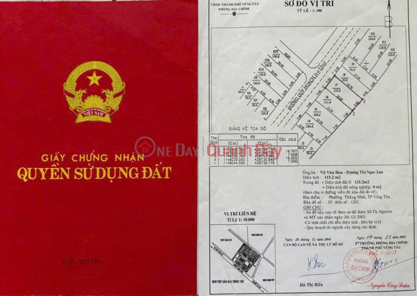 ĐẤT ĐẸP- GIÁ TỐT CHÍNH CHỦ BÁN ĐẤT Tại Phường Thắng Nhất, Thành Phố Vũng Tàu Niêm yết bán