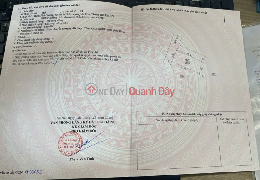 Bán đất Phú Cường, Minh Phú, Sóc Sơn, HN. Lô góc, đường trải nhựa, rộng, ô tô tránh Niêm yết bán