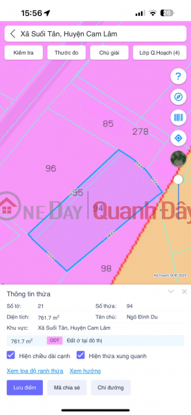 BÁN ĐẤT ĐẸP - Dầu Sơn, Suối Tân - 1632m2 ngang 35.5m -Tách được 7 lô Niêm yết bán