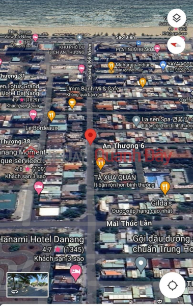 Land for sale on Hoang Ke Viem street - Da Nang, Right on An Thuong street, straight to the beach, rare items, good price | Vietnam Sales | đ 14.5 Billion