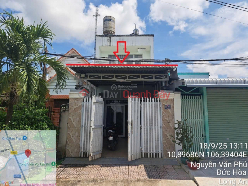 House for sale on Nguyen Van Phu street, in the center of Hau Nghia town, Duc Hoa (formerly Long An province). Sales Listings