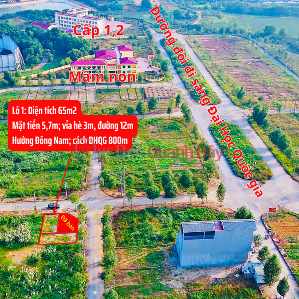 OWNER sells CORNER lot 70m2 -150m2-85m2 at Hoa Lac National University resettlement area | Vietnam | Sales ₫ 2.2 Billion