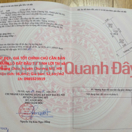 ĐẤT ĐẸP- GIÁ TỐT CHÍNH CHỦ CẦN BÁN NHANH LÔ ĐẤT ĐẦU TƯ SINH LỜI TẠI huyện Chương Mỹ, tp Hà Nội _0