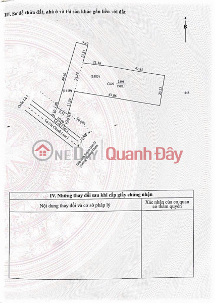 đ 11 Billion | OWNER SELLING 1,982M2 LAND WITH TITLE DEED, INCLUDING A SINGLE-STORY HOUSE, FRONTAGE IN CAI RANG CENTER.