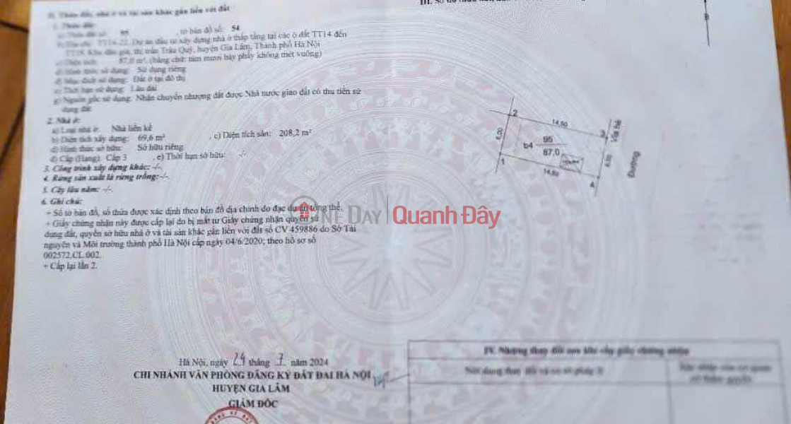 CHỦ NHÀ GIẢM SÂU – BÁN NHANH SHOPHOUSE HẢI PHÁT TRÂU QUỲ
GIÁ CHỈ 19 TỶ, LH 0985865658 Niêm yết bán